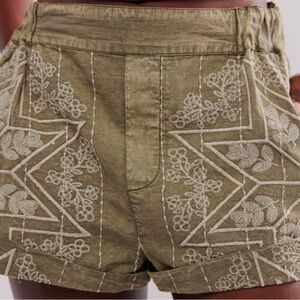 NWT Free People Westover Embroidered shorts XS